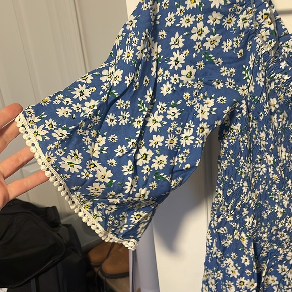 Chenault Blue Ditsy Floral Blouse - Picture 3 of 7